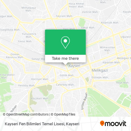 Kayseri Fen Bilimleri Temel Lisesi map