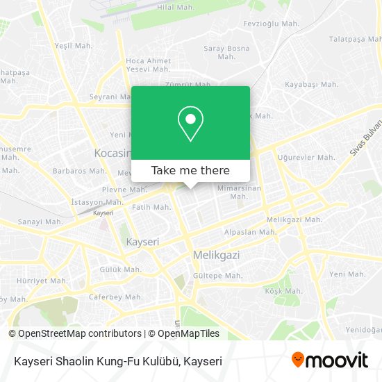 Kayseri Shaolin Kung-Fu Kulübü map