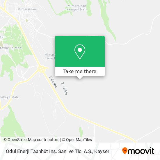 Ödül Enerji Taahhüt İnş. San. ve Tic. A.Ş. map