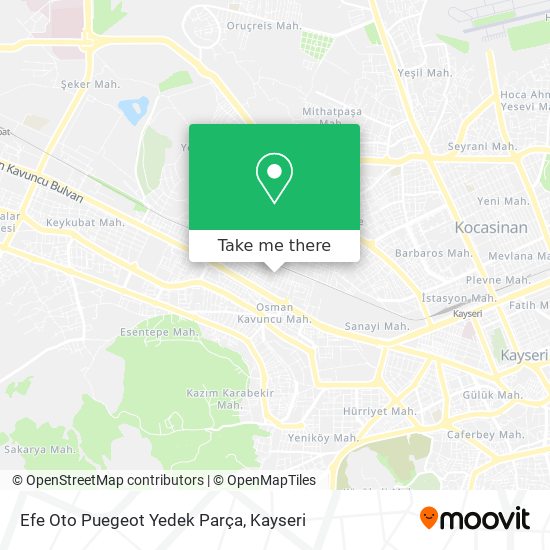 Efe Oto Puegeot Yedek Parça map