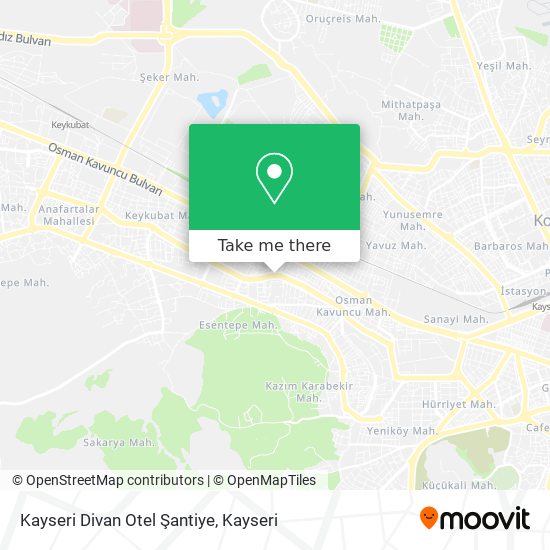 Kayseri Divan Otel Şantiye map