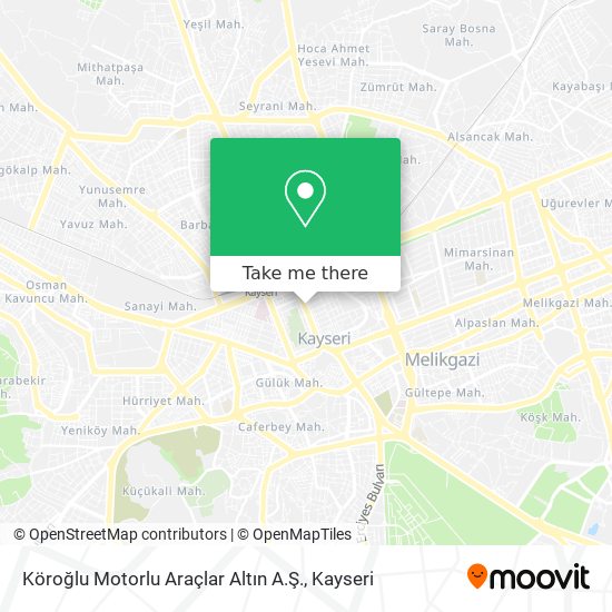 Köroğlu Motorlu Araçlar Altın A.Ş. map