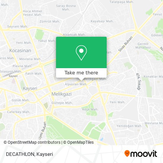 how to get to decathlon in melikgazi by bus or light rail