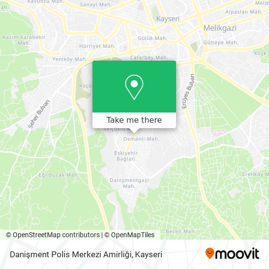 Danişment Polis Merkezi Amirliği map