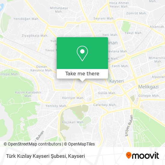 Türk Kızılay Kayseri Şubesi map