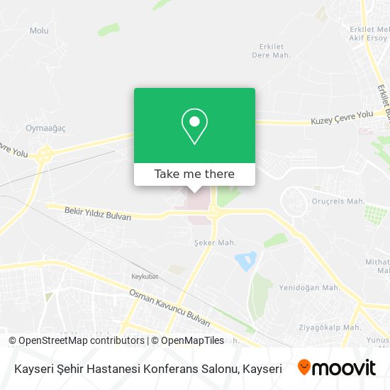 Kayseri Şehir Hastanesi Konferans Salonu map