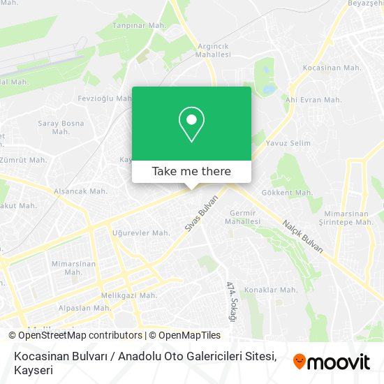 Kocasinan Bulvarı / Anadolu Oto Galericileri Sitesi map