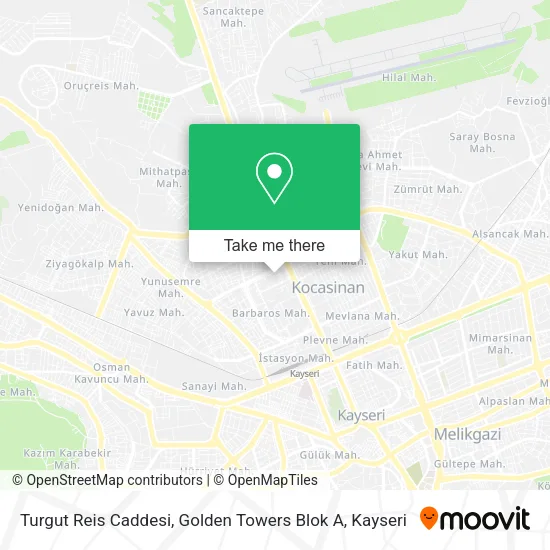 Turgut Reis Caddesi, Golden Towers Blok A map