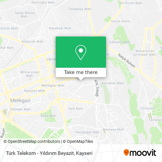 Türk Telekom - Yıldırım Beyazit map