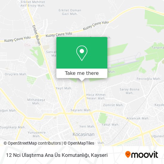 12 Nci Ulaştırma Ana Üs Komutanlığı map
