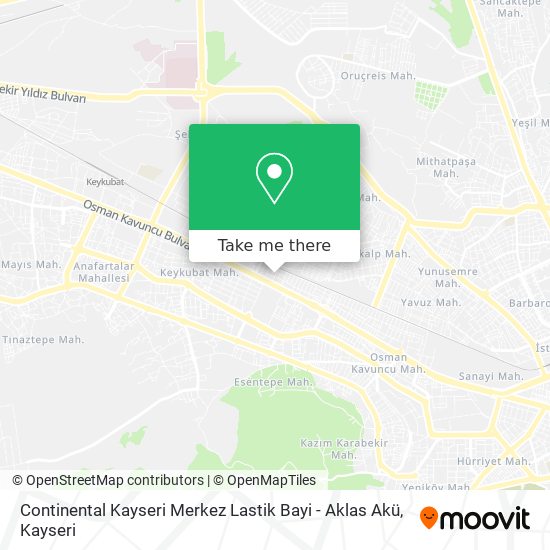 Continental Kayseri Merkez Lastik Bayi - Aklas Akü map