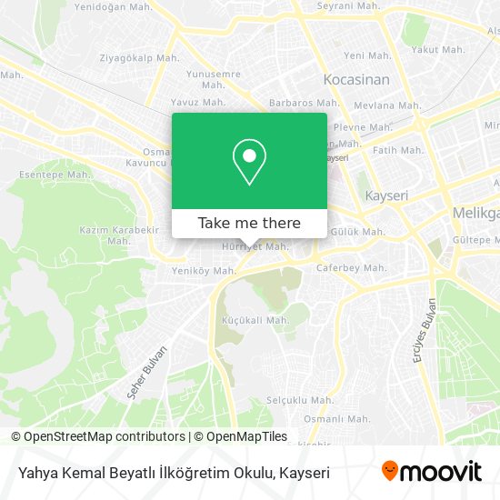 Yahya Kemal Beyatlı İlköğretim Okulu map