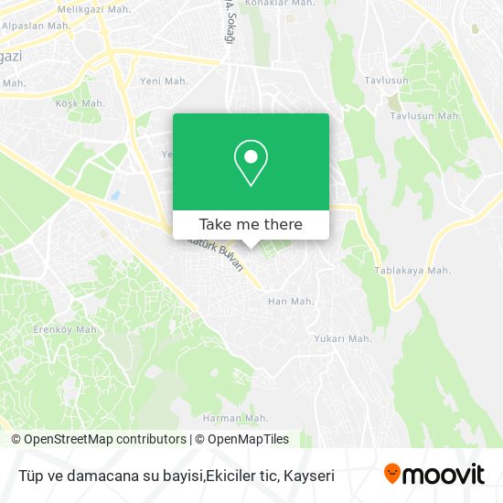 Tüp ve damacana su bayisi,Ekiciler tic map