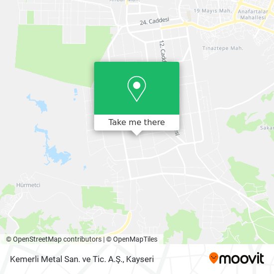 Kemerli Metal San. ve Tic. A.Ş. map