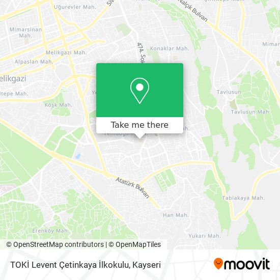 TOKİ Levent Çetinkaya İlkokulu map