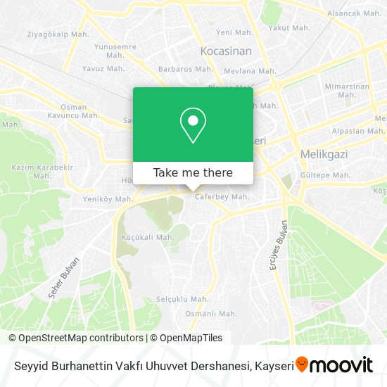 Seyyid Burhanettin Vakfı Uhuvvet Dershanesi map