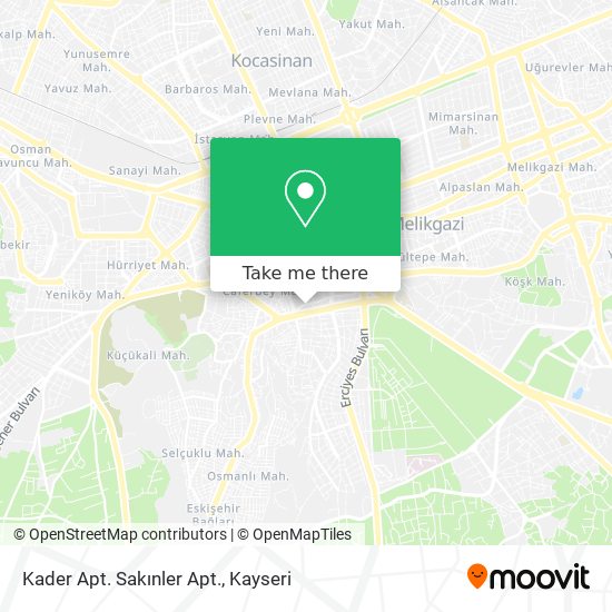 Kader Apt. Sakınler Apt. map