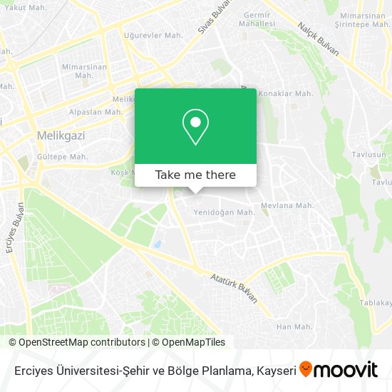 Erciyes Üniversitesi-Şehir ve Bölge Planlama map