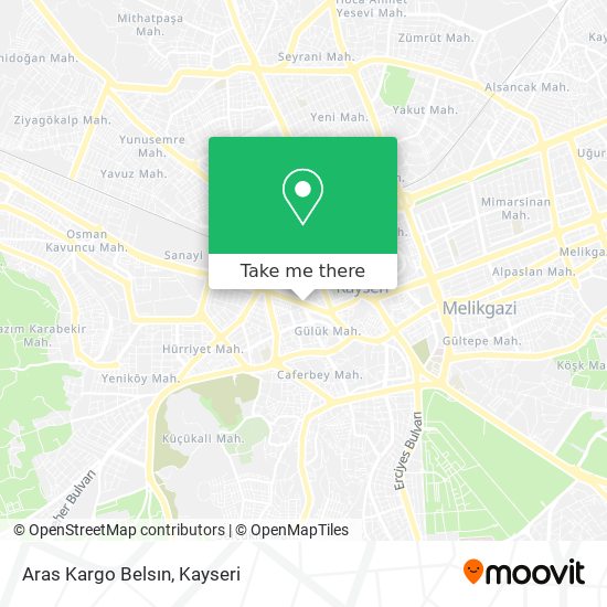 Aras Kargo Belsın map