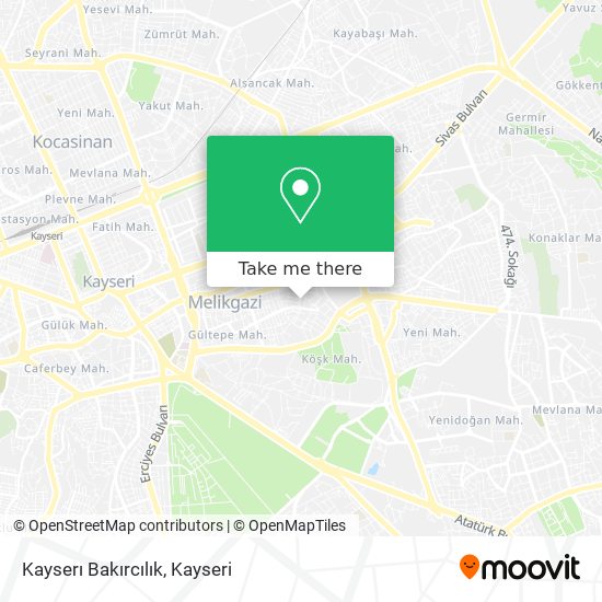 Kayserı Bakırcılık map