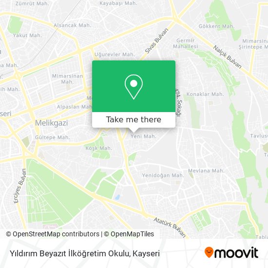 Yıldırım Beyazıt İlköğretim Okulu map