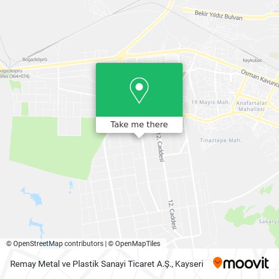 Remay Metal ve Plastik Sanayi Ticaret A.Ş. map