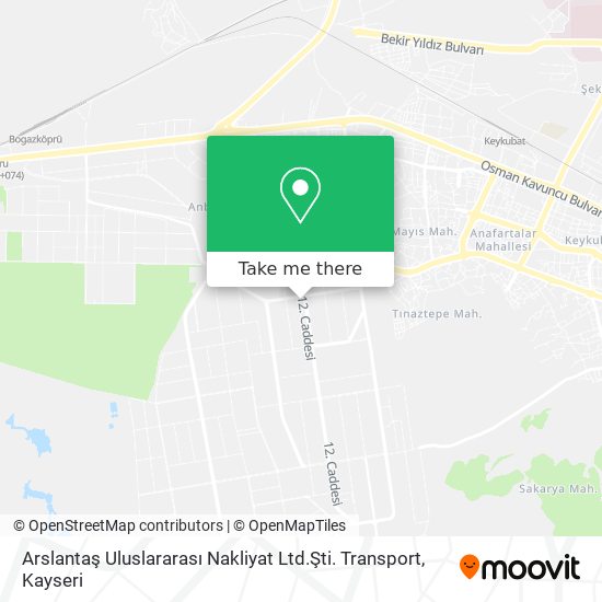 Arslantaş Uluslararası Nakliyat Ltd.Şti. Transport map