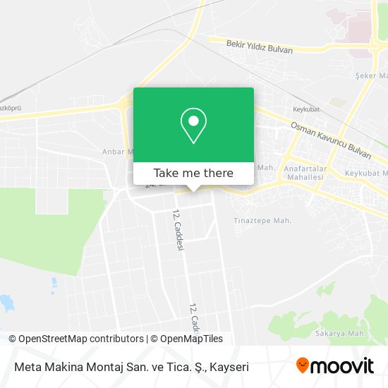 Meta Makina Montaj San. ve Tica. Ş. map