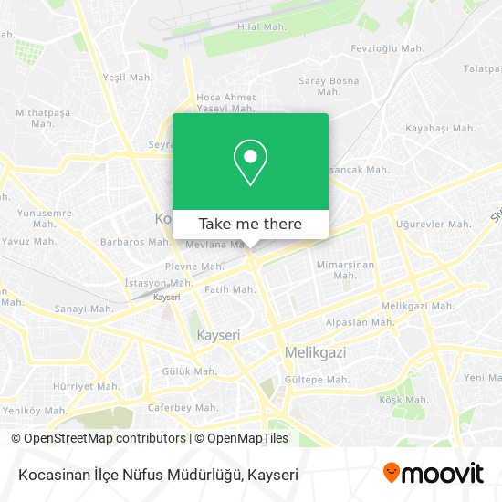 Kocasinan İlçe Nüfus Müdürlüğü map