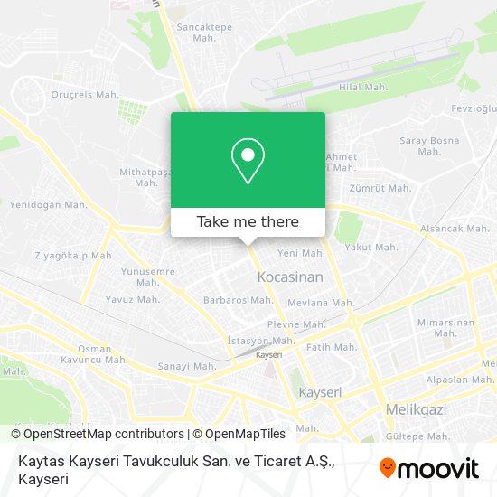 Kaytas Kayseri Tavukculuk San. ve Ticaret A.Ş. map