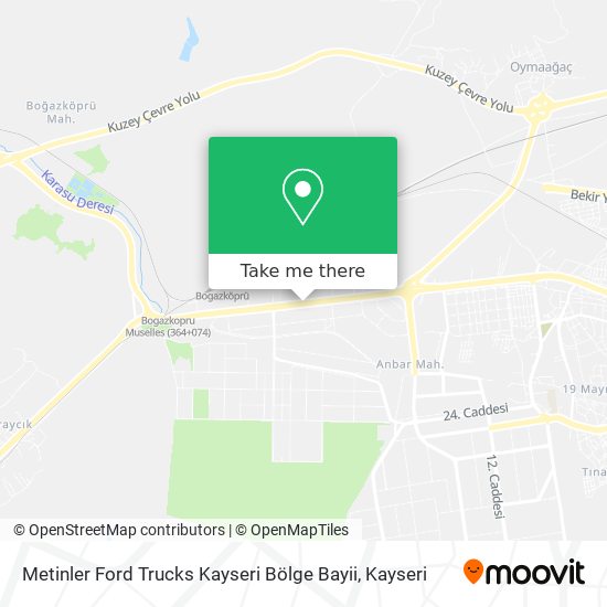 Metinler Ford Trucks Kayseri Bölge Bayii map