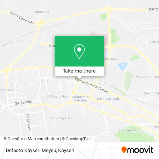 Defacto Kayserı Meysu map