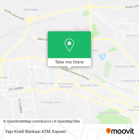 Yapı Kredi Bankası ATM map