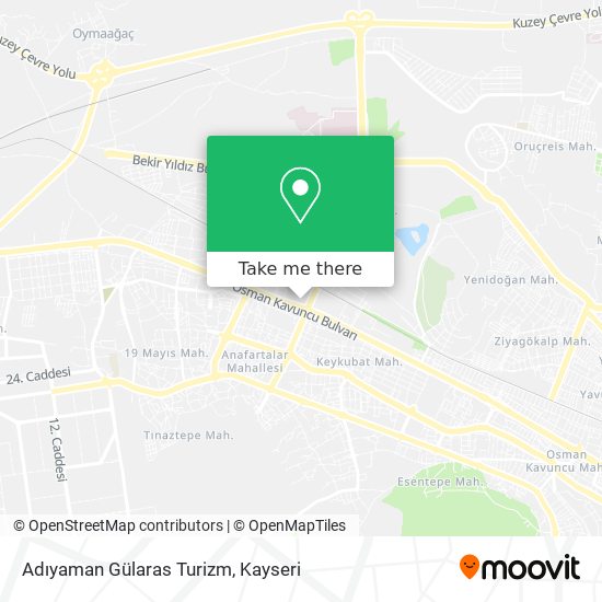 Adıyaman Gülaras Turizm map
