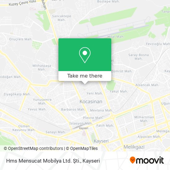 Hms Mensucat Mobilya Ltd. Şti. map
