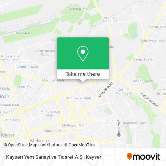 Kayseri Yem Sanayi ve Ticaret A.Ş. map