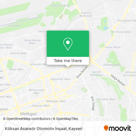 Köksan Asansör Otomotiv İnşaat map