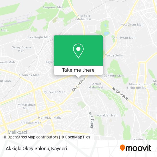 Akkişla Okey Salonu map