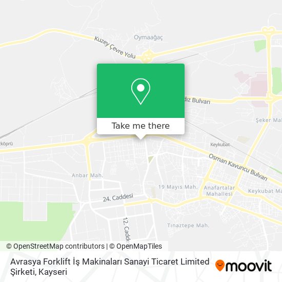 Avrasya Forklift İş Makinaları Sanayi Ticaret Limited Şirketi map