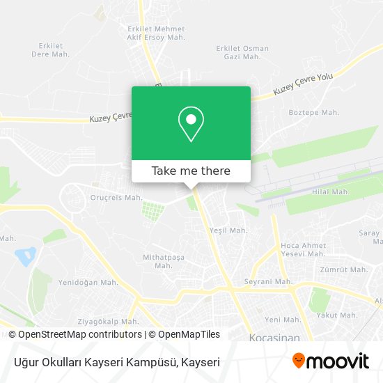 Uğur Okulları Kayseri Kampüsü map