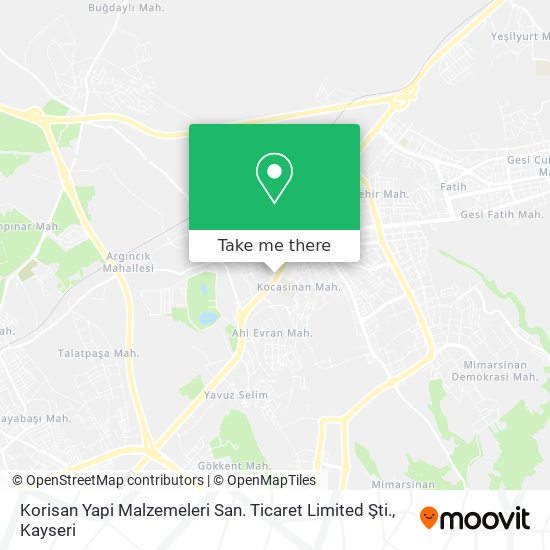 Korisan Yapi Malzemeleri San. Ticaret Limited Şti. map
