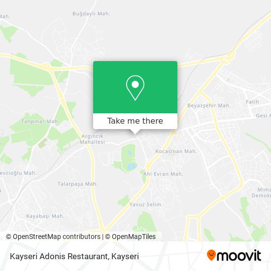 Kayseri Adonis Restaurant map