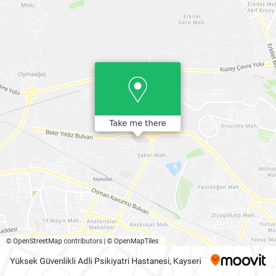 Yüksek Güvenlikli Adli Psikiyatri Hastanesi map
