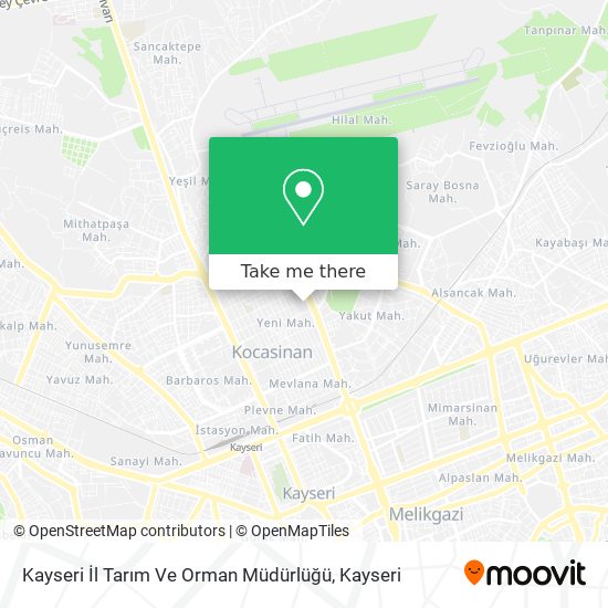 Kayseri İl Tarım Ve Orman Müdürlüğü map