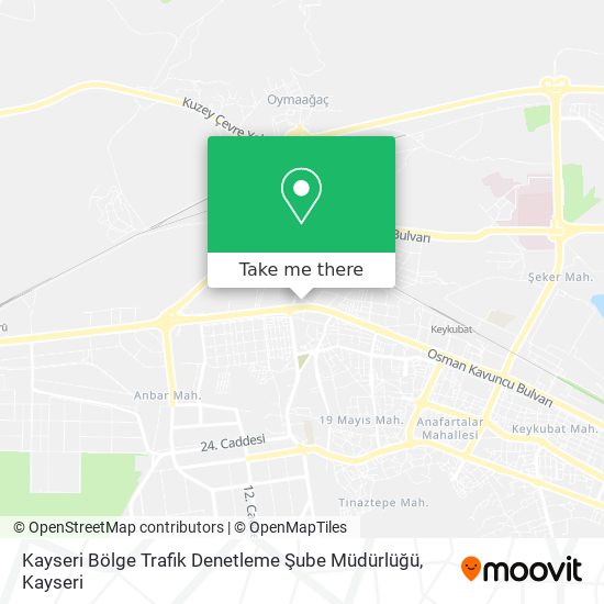 Kayseri Bölge Trafik Denetleme Şube Müdürlüğü map