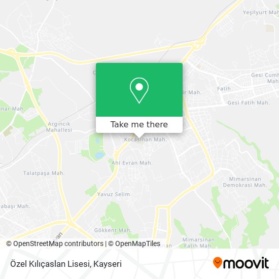 Özel Kılıçaslan Lisesi map
