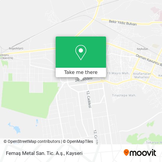 Femaş Metal San. Tic. A.ş. map