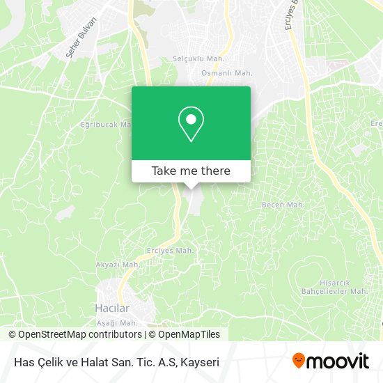 Has Çelik ve Halat San. Tic. A.S map