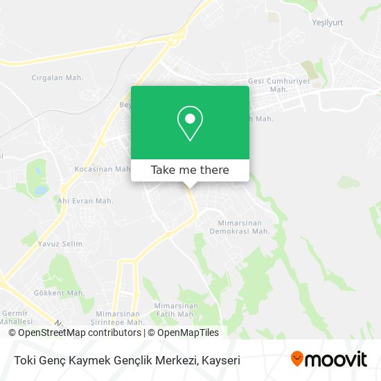 Toki Genç Kaymek Gençlik Merkezi map
