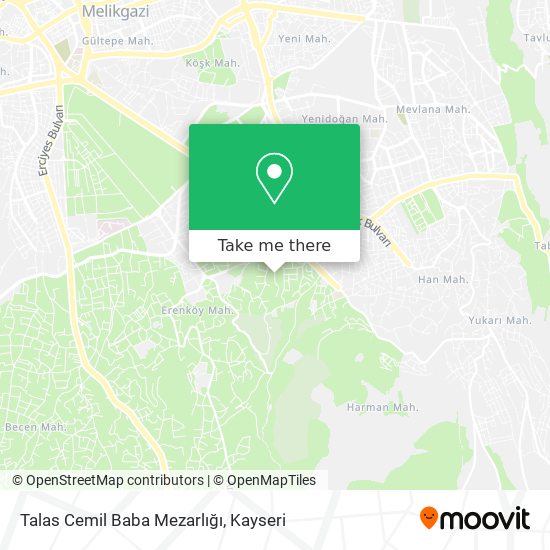 Talas Cemil Baba Mezarlığı map
